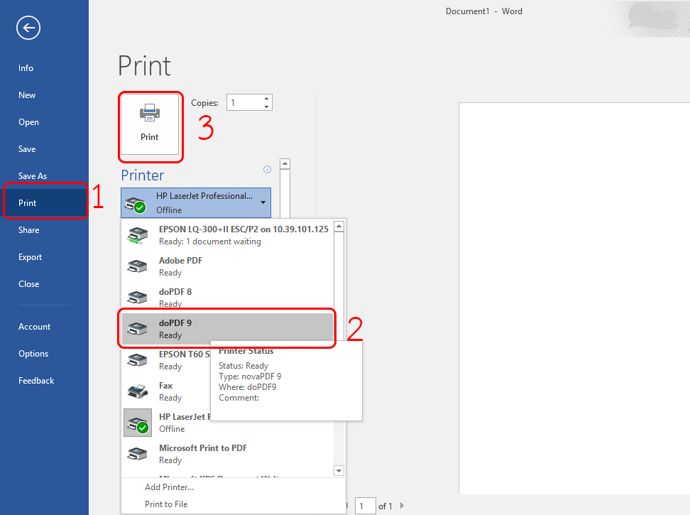 การใช้ doPDF แก้ปัญหา Export PDF ใน Word แล้วเด้ง