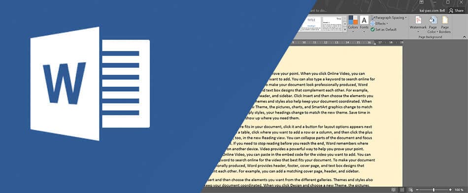 มาเปลี่ยน Theme และสีพื้นกระดาษใน MS Word เพื่อถนอมสายตากัน