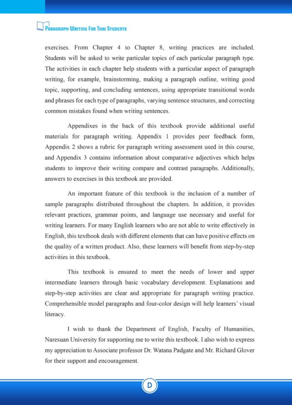 Paragraph Writing for Thai Students