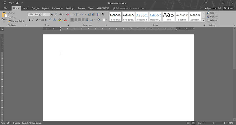 มาเปลี่ยน Theme และสีพื้นกระดาษใน MS Word เพื่อถนอมสายตากัน